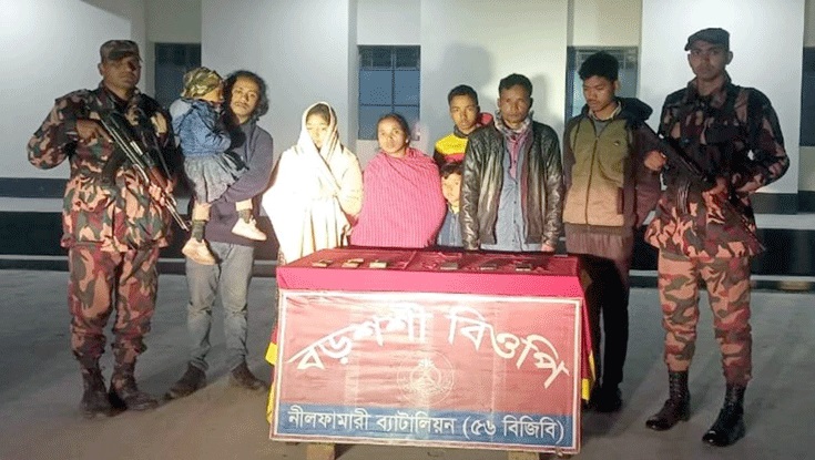 ভারতে অনুপ্রবেশকালে ৮ বাংলাদেশি আটক