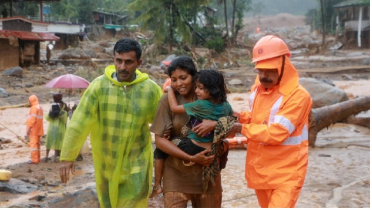 কেরালায় ভূমিধসে নিহতের সংখ্যা বেড়ে ৫৪