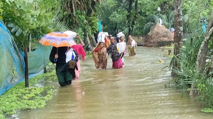 নোয়াখালীতে ফের বন্যা পরিস্থিতি অবনতি