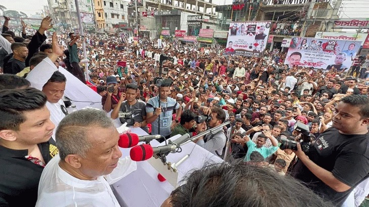 নোয়াখালীতে এমপি একরামের নেতৃত্বে র‍্যালি শোকসভা